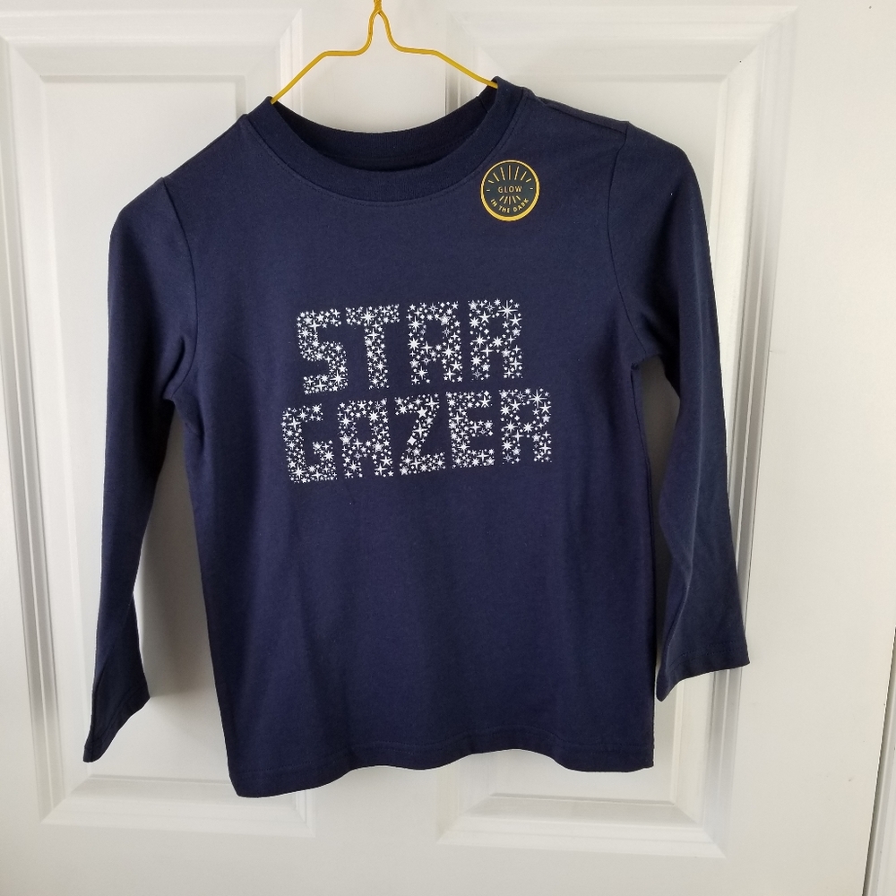 Cat and Jack Long Sleeve T-Shirt Blue Unisex